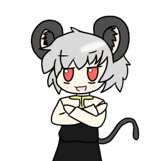 🙃 Anime, Tikus, Gadis, Kartun telegram sticker