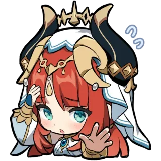 😨 Nilou Genshin Impact Anime, Videojuego, Mono, Chibi, Nilou, Genshin Impact whatsapp sticker