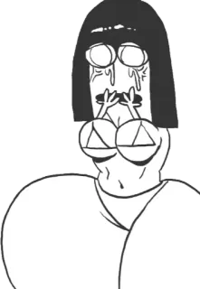 😿 cartoon, woman, illustration, character telegram sticker