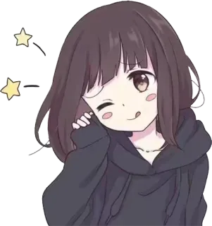cuteanimegirl telegram stickers