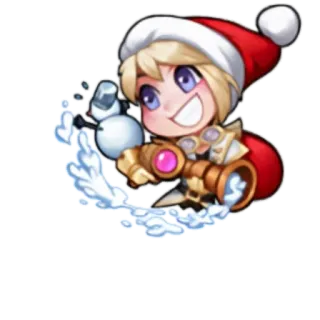 ☃️ ちび, クリスマス, 雪, 漫画, お祝い telegram sticker