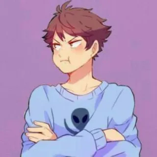 🍃 animé, dessin animé, colère, personnage, pull telegram sticker