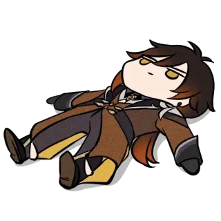 👨‍🦳 Zhongli Genshin Impact Anime, Kartun, Karakter, Genshin Impact, Zhongli, Chibi telegram sticker