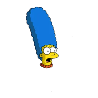 😮 Marge Simpson The Simpsons cartoon, Marge Simpson, shocked, blue hair, Simpsons, funny telegram sticker