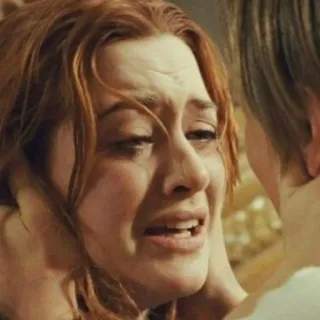 😭 Rose DeWitt Bukater Titanic płacz, smutny, film, Titanic, emocjonalny telegram sticker