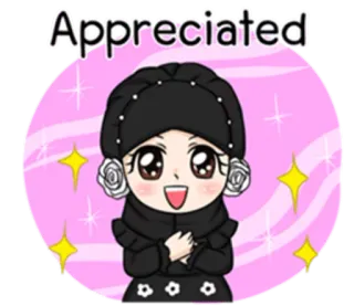 👩 Appreciated doceniać, dziewczyna, słodkie, brokat, różowy telegram sticker