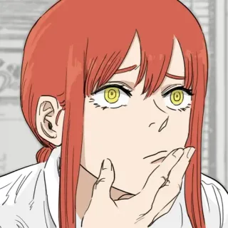 🍷 Makima Chainsaw Man Аниме, Манга, Макима, Человек-бензопила, Персонаж, Иллюстрация telegram sticker