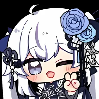 😉 Anime, Süß, Chibi, Kawaii, Charakter, Illustration telegram sticker
