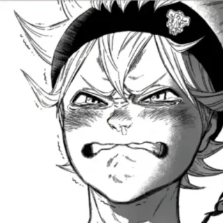 🙂 Asta Black Clover 애니메이션, 만화, 캐릭터, 아스타, 블랙 클로버 whatsapp sticker