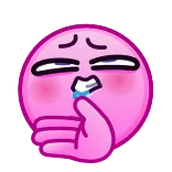 🤤 emoji, face, pink, expression, cartoon, playful telegram sticker