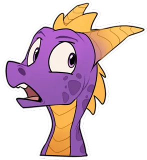 😶 Spyro spyro, drago, viola, personaggio, videogioco, cartone animato whatsapp sticker