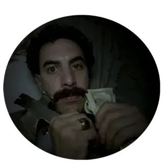 😣 Borat 萨莎·拜伦·科恩, 喜剧, 电影, 钱, 锤子 whatsapp sticker