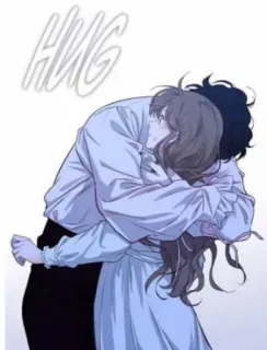 🫂 HUG 포옹, 커플, 사랑, 로맨스, 애정, 포옹, 만화 telegram sticker