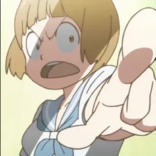 😠 Mako Mankanshoku Kill la Kill Anime, Kill la Kill, Mako Mankanshoku, Menunjuk, Kartun whatsapp sticker