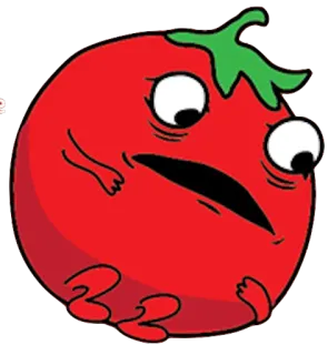 🍅 tomat, kartun, lucu, makanan, sayur, karakter, imut whatsapp sticker