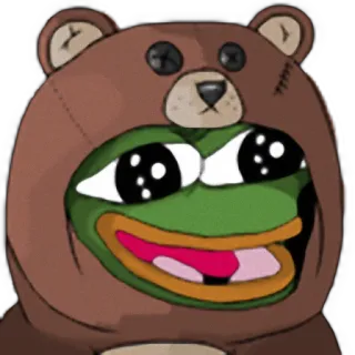 🐻 Pepe the Frog 青蛙, 佩佩, 熊, 可爱 telegram sticker