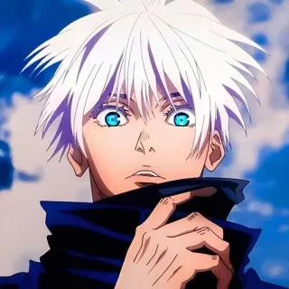 🖤 Satoru Gojo Jujutsu Kaisen anime, manga, Satoru Gojo, Jujutsu Kaisen, character, white hair, blue eyes telegram sticker