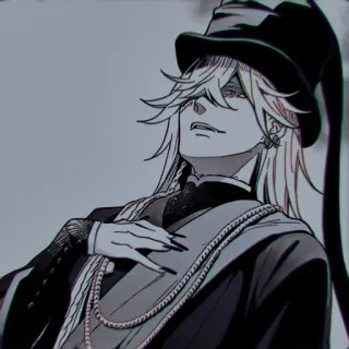 ✖️ Undertaker Black Butler Anime, Manga, Black Butler, Undertaker, Charakter telegram sticker