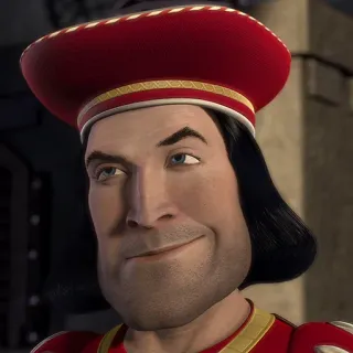 😉 Lord Farquaad Shrek การ์ตูน, ภาพยนตร์, ชั่วร้าย, ลอร์ด, ฟาร์ควาด telegram sticker