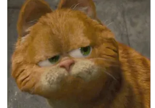 😒 Garfield cartoon cat, orange cat, Garfield, cartoon, animal telegram sticker