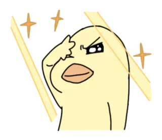 ✨ vịt, chào, hoạt hình, động vật, vàng telegram sticker
