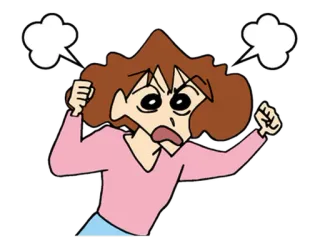 😡 angry, frustrated, cartoon, anime, woman, exasperated telegram sticker