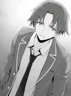 🤔 Anime, Manga, Personaje, Retrato, Ilustración, Uniforme escolar telegram sticker