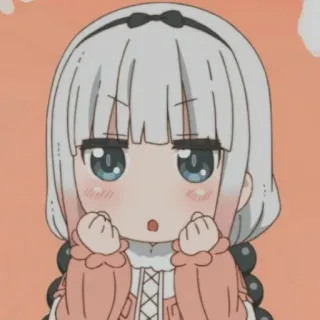 🎀 Kanna Kamui Miss Kobayashi's Dragon Maid 动漫, 康娜, 小林家的龙女仆, 可爱, 卡哇伊, 角色, 女孩 telegram sticker