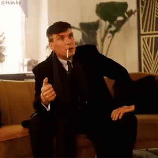 🚬 Tommy Shelby Peaky Blinders cigarette, smoking, drama, tv, character whatsapp sticker
