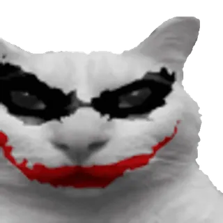 🌟 Joker gato, joker, meme, engraçado, animal, vilão telegram sticker