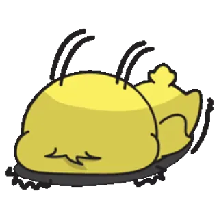 😫 сонный, желтый, капля, спящий, милый, мультяшный, дремота whatsapp sticker