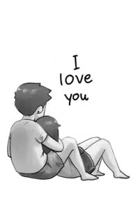 ❤️ I love you amore, coppia, relazione, affetto, cartone animato, carino, cuore, romantico telegram sticker
