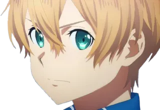 😕 Eugeo Sword Art Online Anime, Personnage, Eugeo, Sword Art Online, Cheveux blonds, Yeux bleus whatsapp sticker