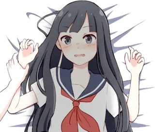 😳 อนิเมะ, ความรุนแรง, นักเรียนหญิง, สยองขวัญ, โจมตี telegram sticker