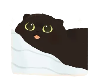 🐾 猫, 子猫, かわいい, 動物, ペット, 黒猫 telegram sticker