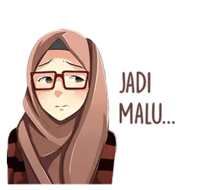 😣 musulman, fille, hijab, femme, triste telegram sticker