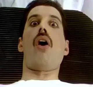 😦 Freddie Mercury cantante, musicista, regina, musica, Freddie Mercury telegram sticker