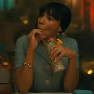 🍿 woman, drink, cocktail, person, portrait, adult telegram sticker