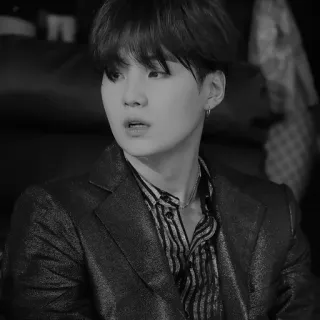 🍁 Suga K-Pop, BTS, Idol, Sänger, Musiker, Porträt whatsapp sticker