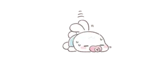 🔰 baby, sleeping, pacifier, bunny, cute telegram sticker