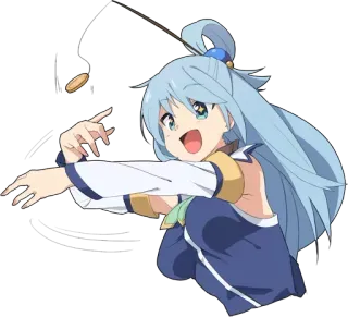 🍾 Aqua Konosuba Anime, Manga, Konosuba, Aqua, Karakter telegram sticker