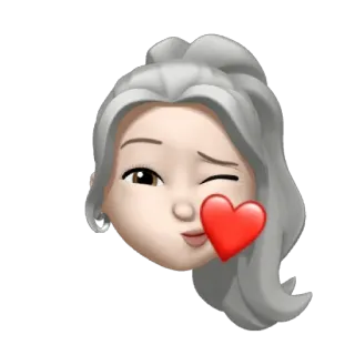 💍 memoji, wink, love, heart, emoji telegram sticker