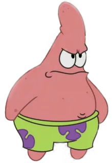 😠 Patrick Star SpongeBob SquarePants Patrick Star, SpongeBob SquarePants, cartoon, angry, character, nickelodeon telegram sticker