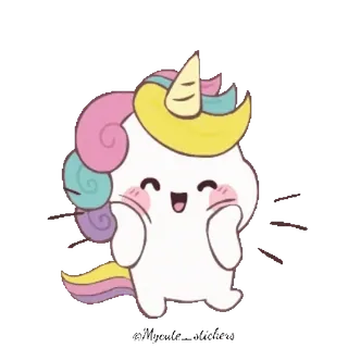 🍭Rainbow Poni @Mycute_stickers whatsapp stickers