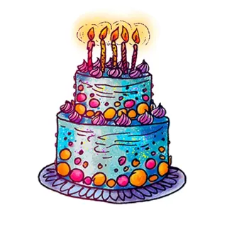 🎂 cake, birthday, dessert, candles, party telegram sticker