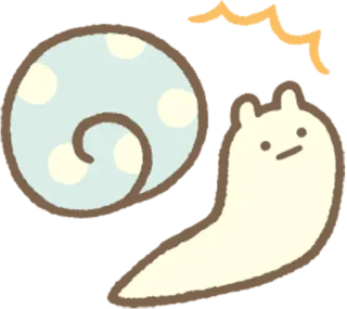 🐌 ślimak, słodki, zwierzę, muszla, kreskówka, postać telegram sticker