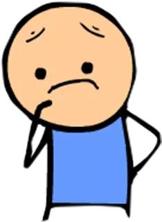 🤔 dessin animé, bonhomme allumette, réflexion, Cyanide and Happiness whatsapp sticker