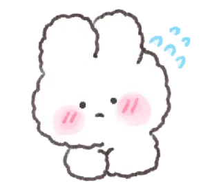 💬 coelho, fofo, animal, kawaii, adesivo whatsapp sticker