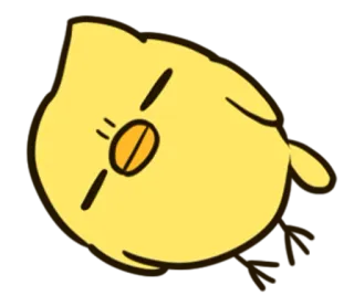 😑 dessin animé, jaune, mignon, animal, oiseau whatsapp sticker