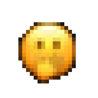 🤭 emoji, pixel art, pixelated, face, expression telegram sticker